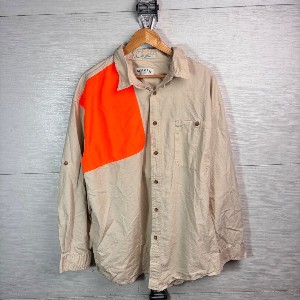 Orvis Hunting Shirt Blaze Orange Shooting Field Shirt XXL